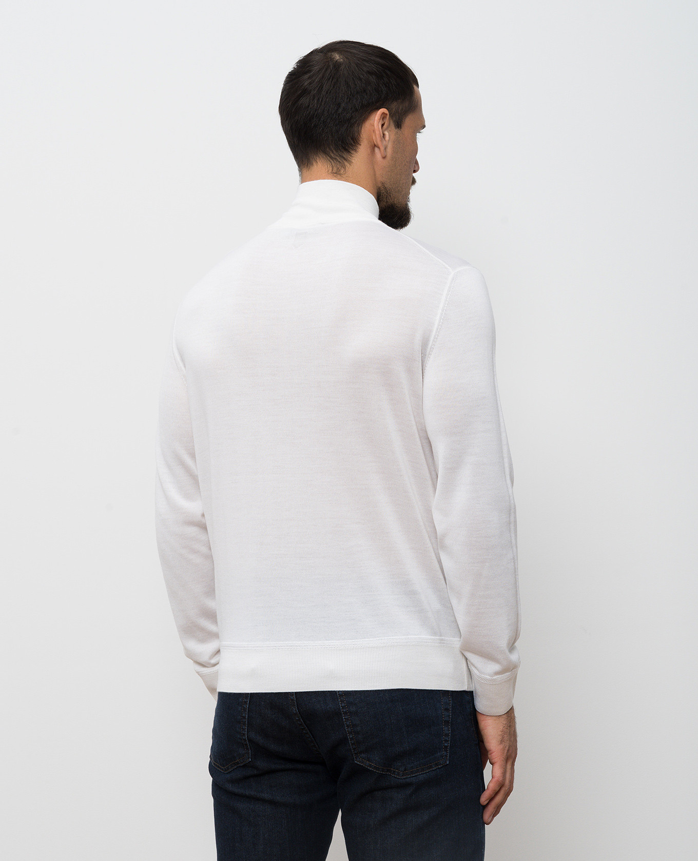 

White wool and silk jumper Canali
