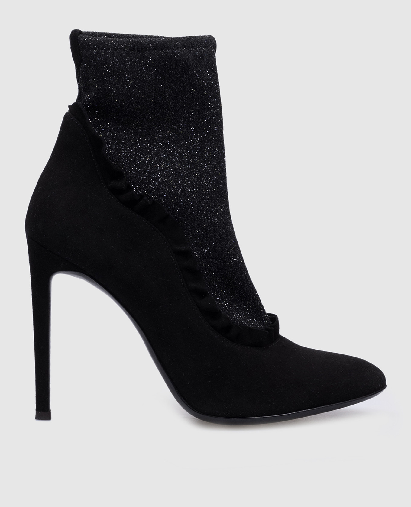 Black combined ankle boots with lurex giuseppe zanotti