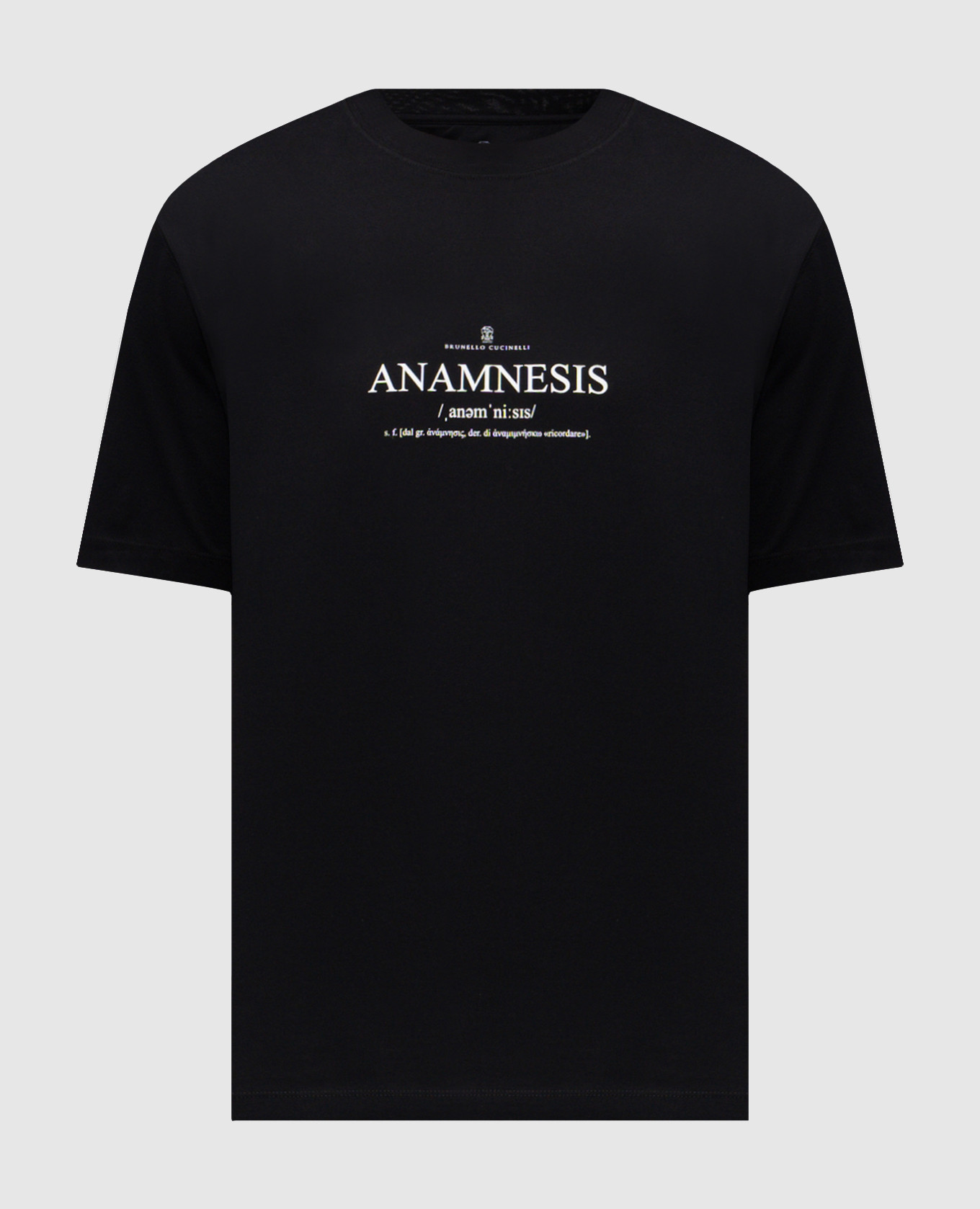 Black T-shirt with print Brunello Cucinelli