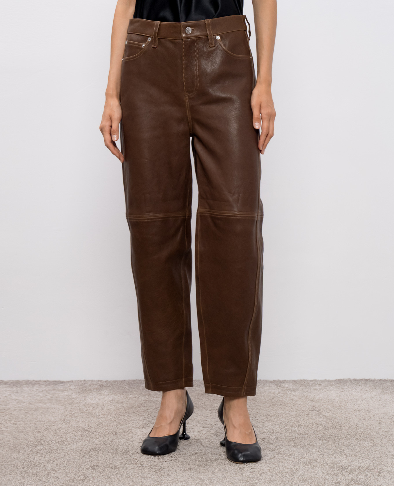 

Waldon brown leather pants Simkhai