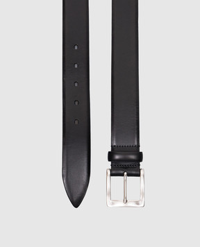 MooRER Black leather belt BERTH BERTHASH