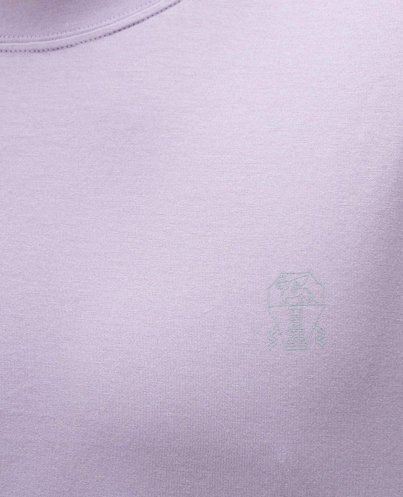 

Purple T-shirt with logo emblem Brunello Cucinelli, Violet