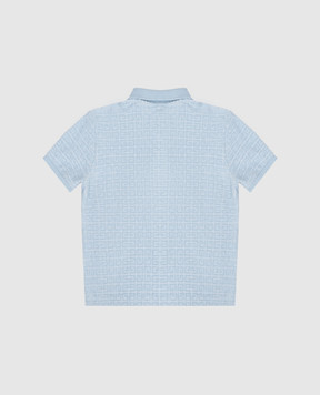 Givenchy Children's blue polo shirt with logo emblem pattern H3074845