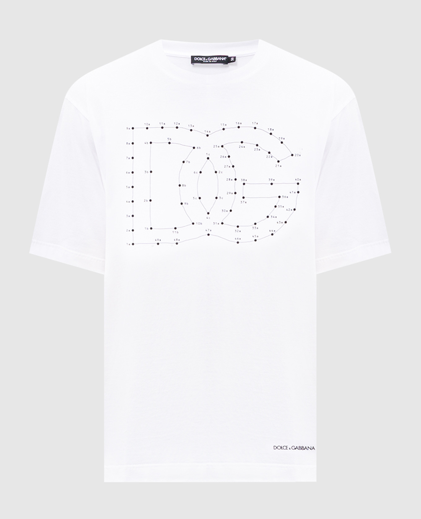 White t-shirt with dg logo dolce&gabbana