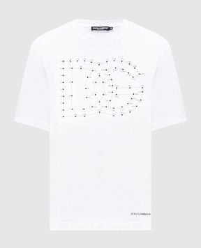 Dolce&Gabbana White t-shirt with DG logo G8PN9TG7O4N