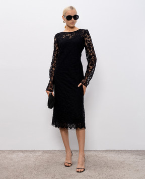 Ermanno Scervino Black lace midi dress D472Q758CSJZS