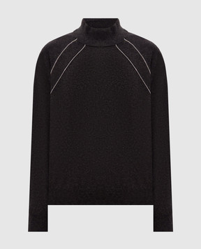 Peserico Gray sweater made of wool, silk and cashmere S99381F1209283
