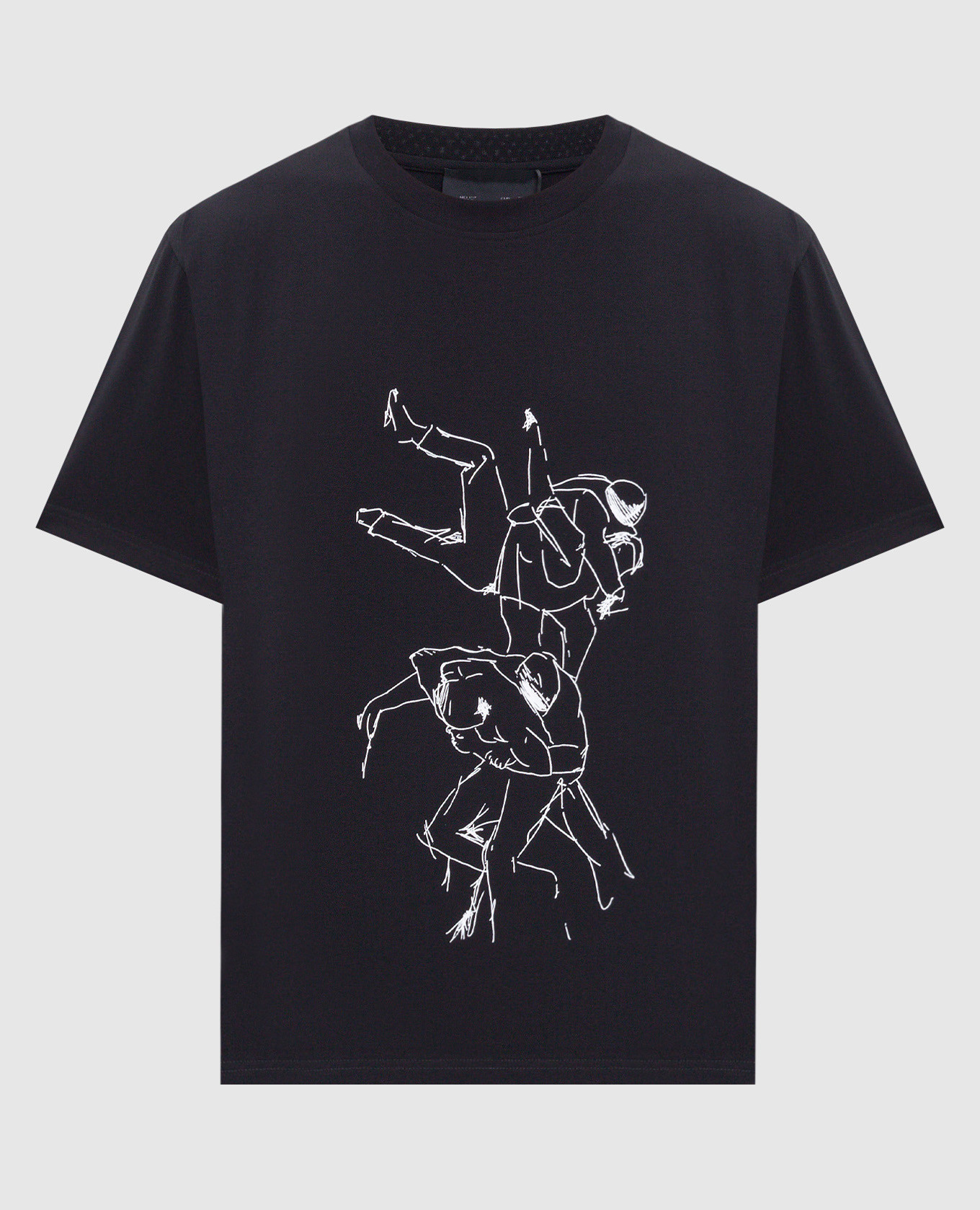 Black t-shirt with a print heliot emil