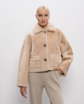 Babe Pay Pls Beige shearling sheepskin coat 2527MERINO