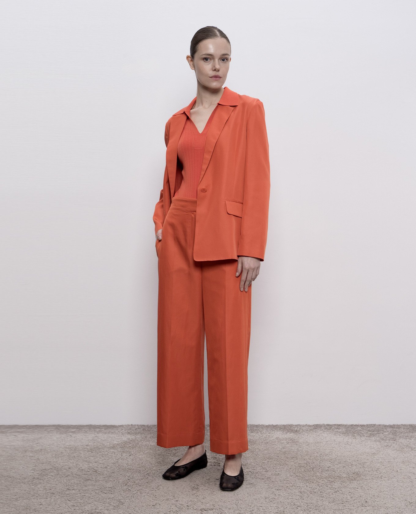 

Mela orange jacket with silk JOSEPH