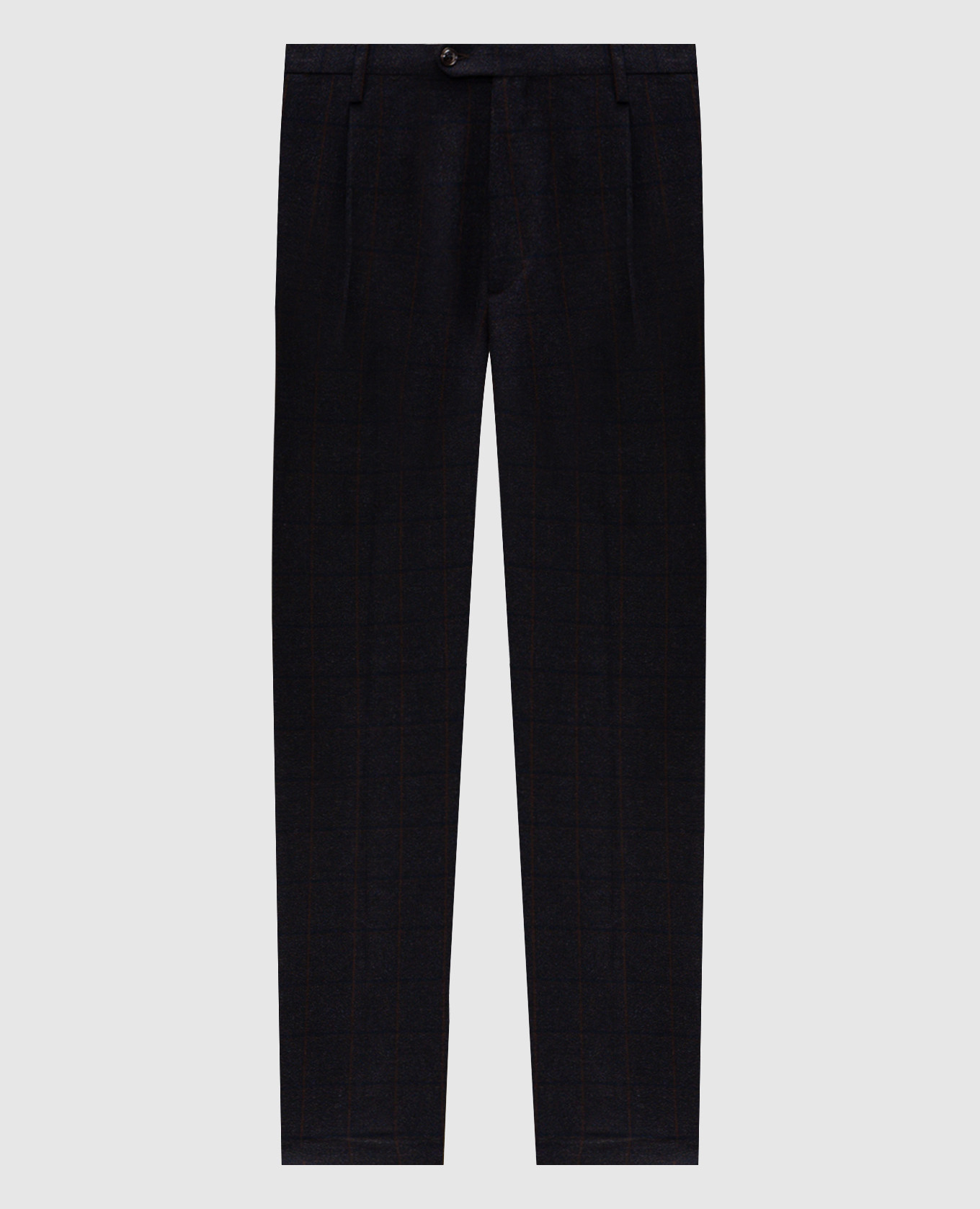 Blue checked wool pants Exibit