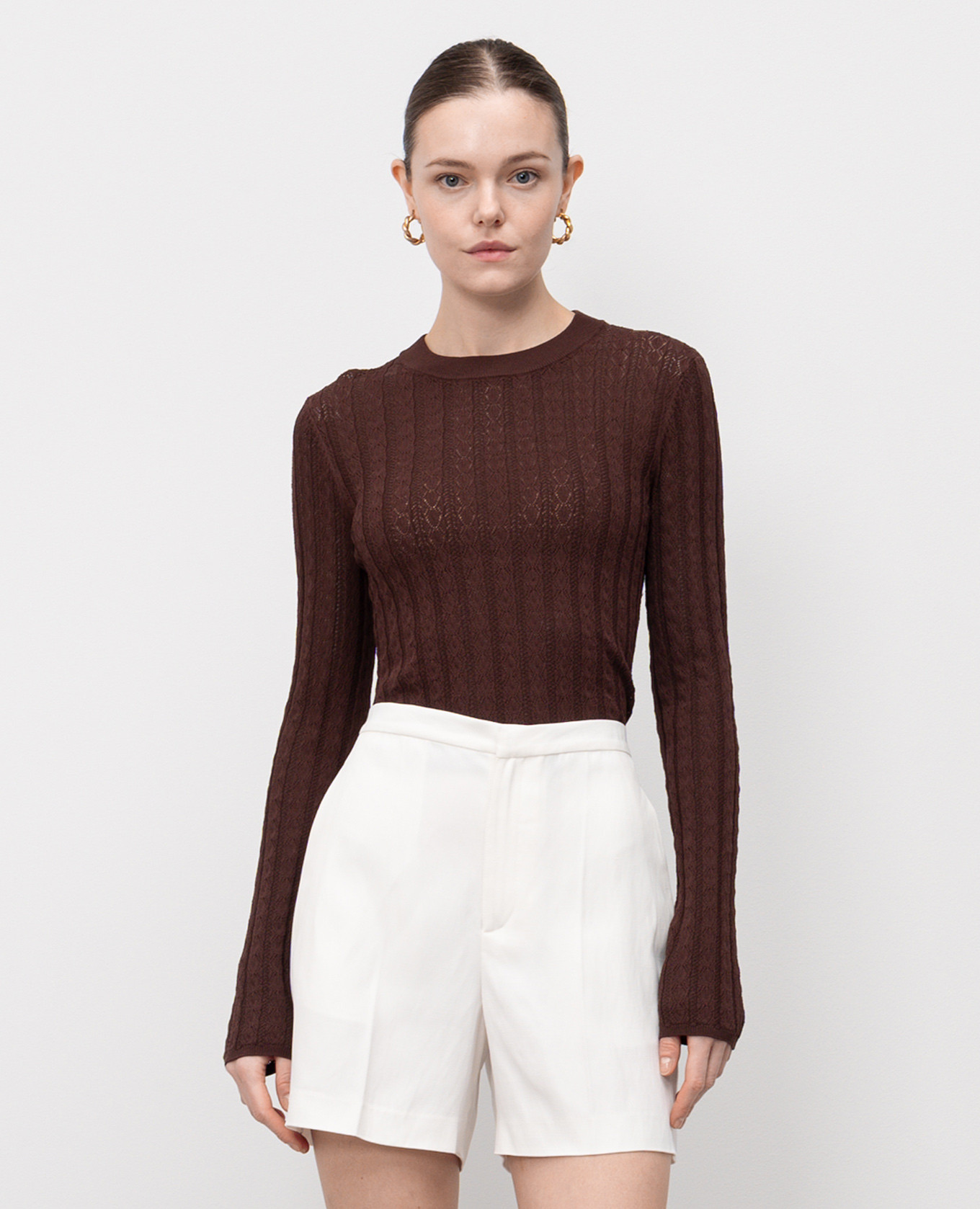 

Brown TINOS patterned jumper Lou Lou Studio