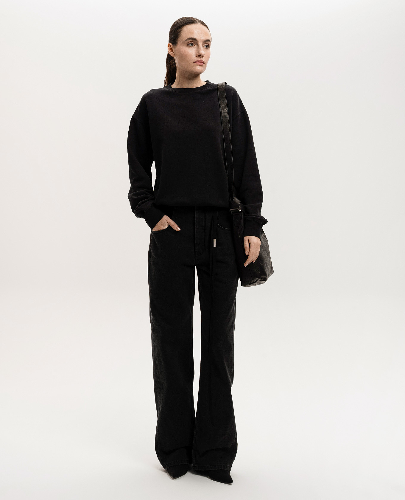 

Black Smo sweatshirt with print Ann Demeulemeester