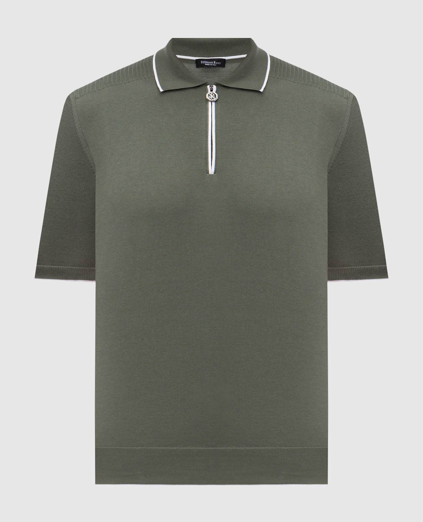 

Green polo with monogram logo Stefano Ricci
