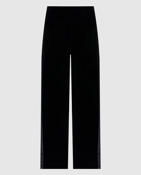 Tom Ford Black velvet pants with stripes PAW561FAX1113