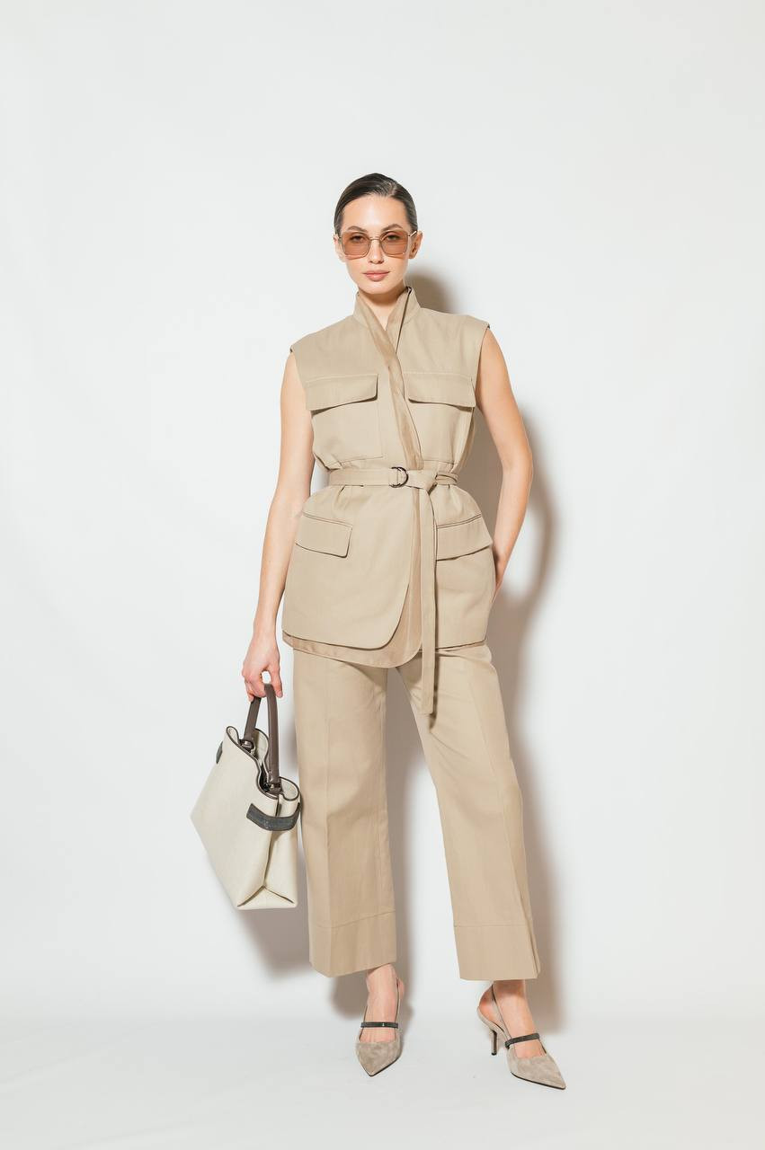 

Beige linen pants Brunello Cucinelli