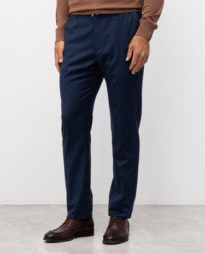 Stefano Ricci Blue wool pants M8T53B0020T6054