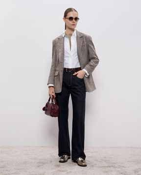 Brunello Cucinelli Khaki cashmere and silk T-shirt M41810000