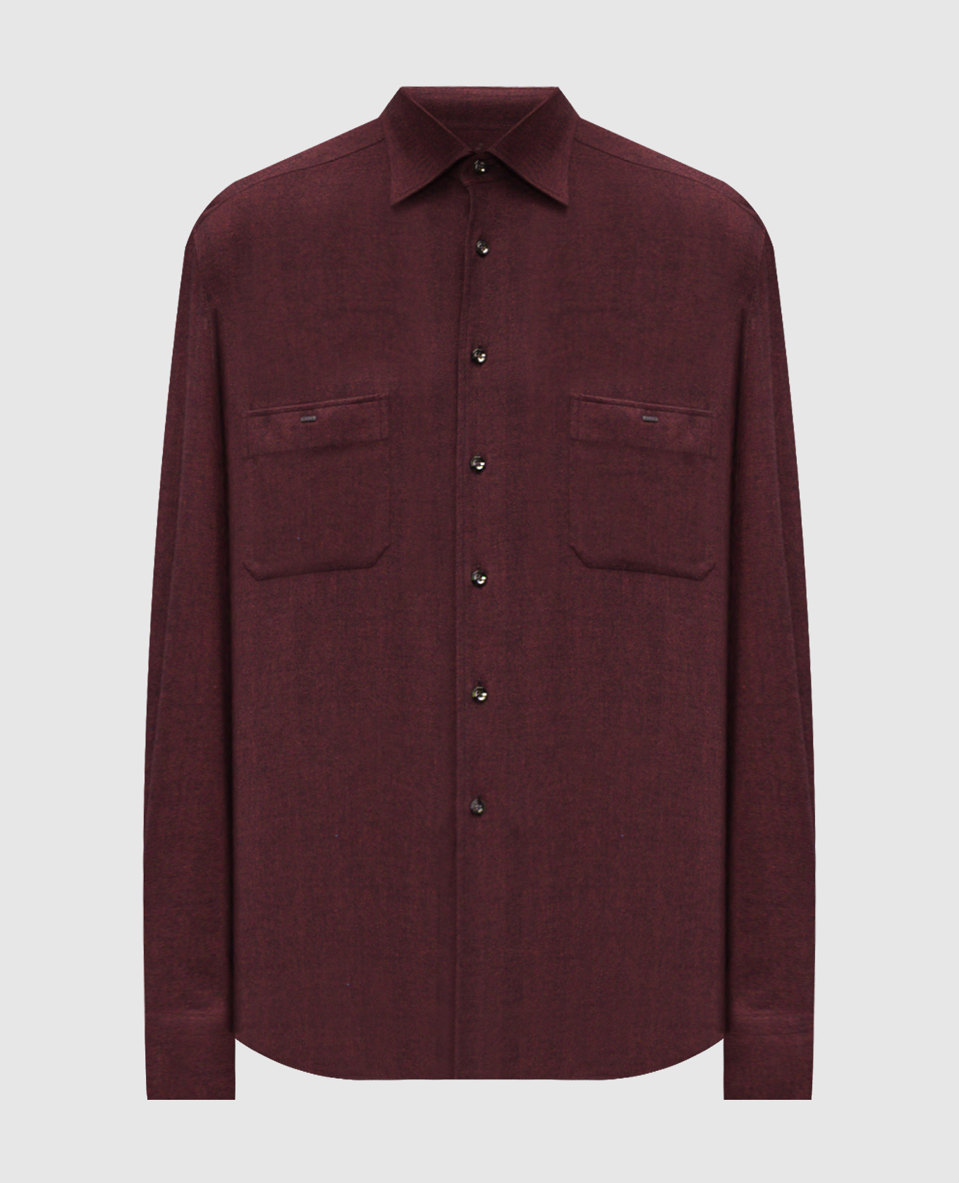 Burgundy patterned shirt Stefano Ricci