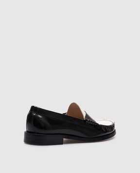 Stuart Weitzman Lottie black glossy leather loafers SK194