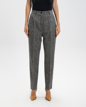 Dolce&Gabbana Grey wool high-rise trousers FTAM2TFMBAR