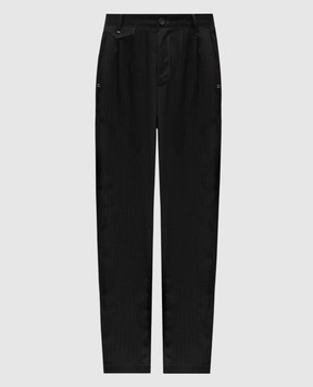 Altatensione Black striped pants 02505P0073