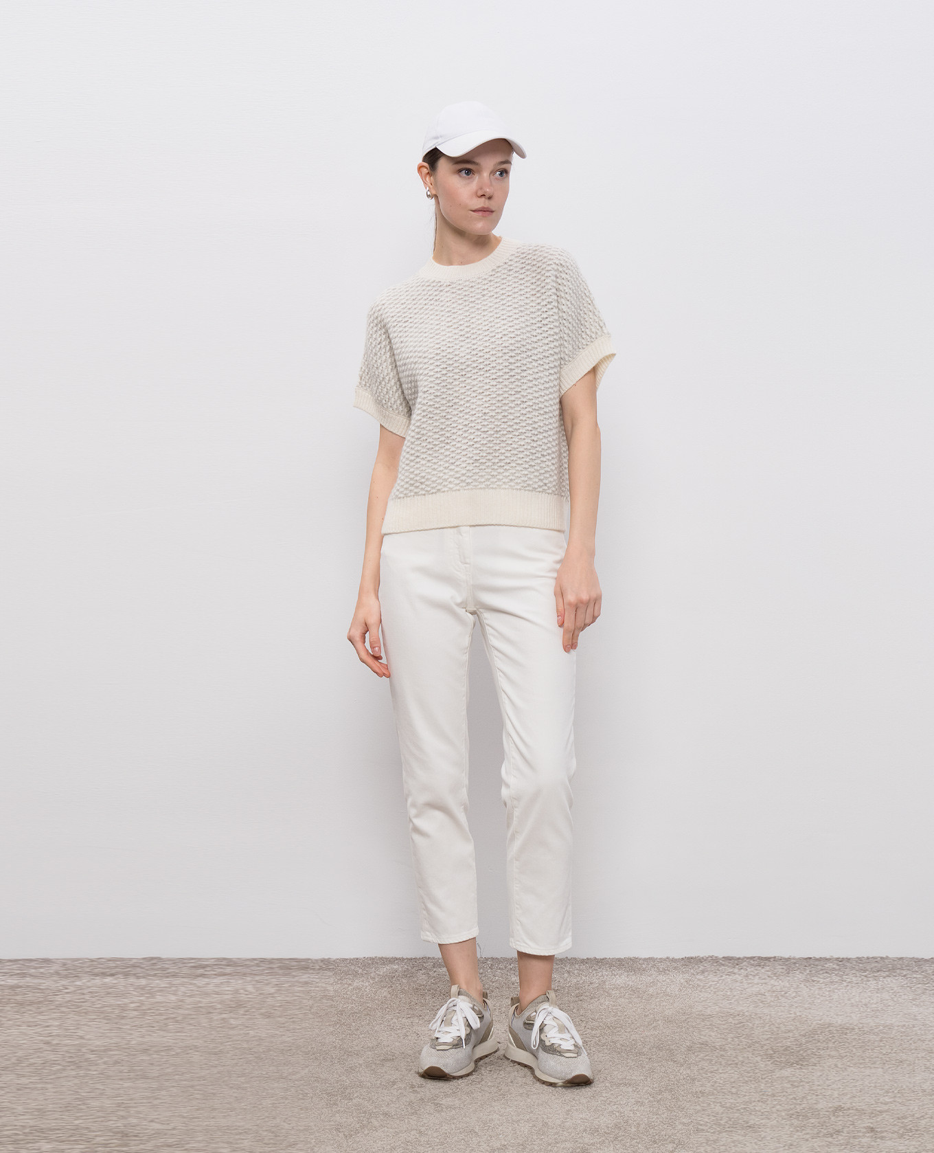 

Beige alpaca wool sweater with lurex Peserico