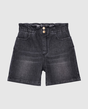 Versace Children's gray denim shorts 10185201A13202