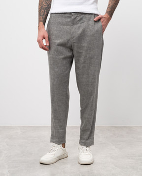 Marco Pescarolo Gray cashmere and linen pants CHIAIAM5146