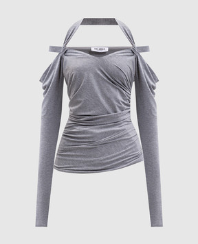 The Attico Grey top with logo emblem 251WCI00022JJJ068AA