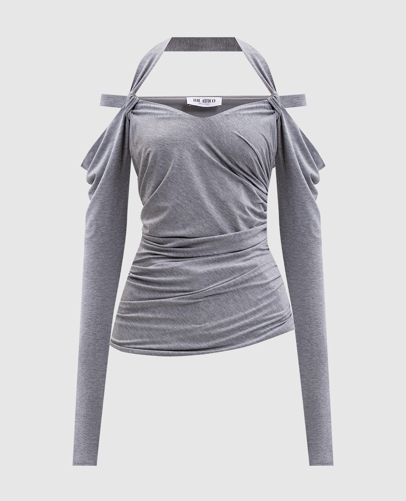Grey top with logo emblem The Attico