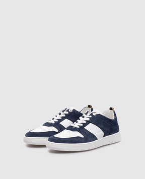 MooRER BANKSY blue leather sneakers BANKSYP5E