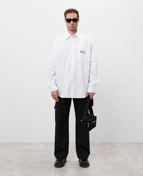 Off-White White shirt with logo embroidery OMGE004C99FAB003