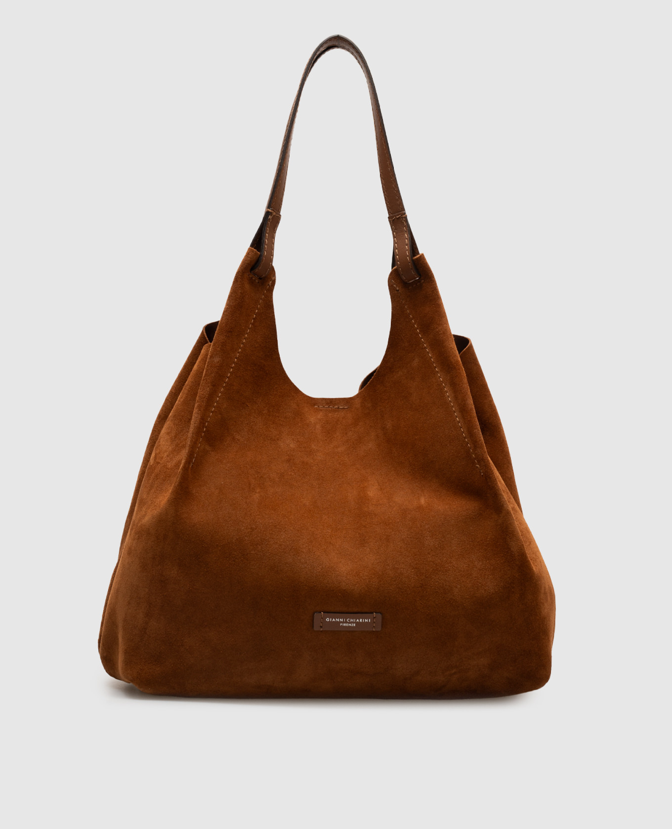 

Dua brown suede logo tote bag Gianni Chiarini