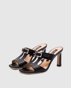 Sergio Rossi Nora black leather mules B11971MMVT06