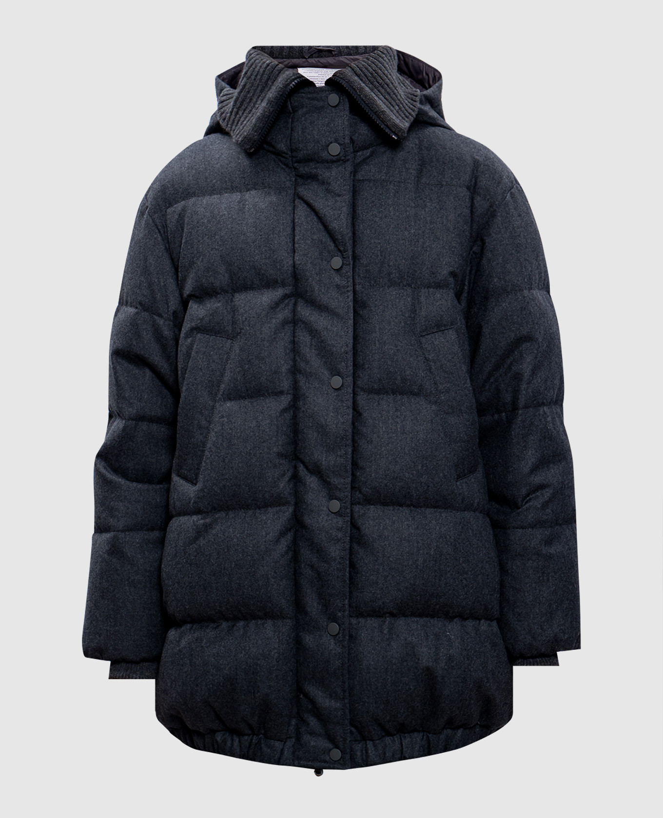

Gray down jacket made of wool Brunello Cucinelli, Grey