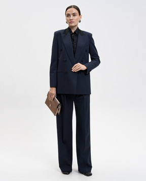 Dondup Blue double-breasted wool jacket DJ745WS0115DXXXC