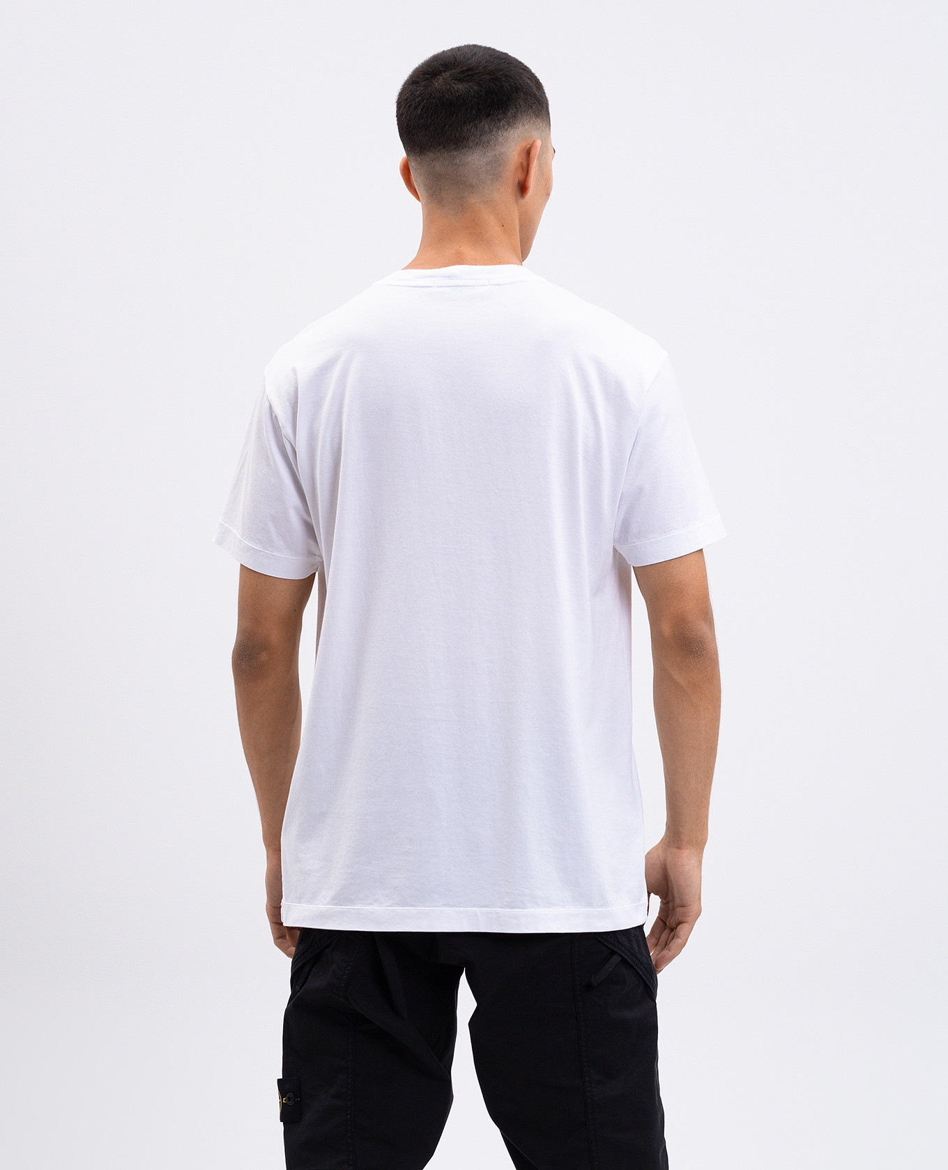 

White T-shirt with logo patch Stone Island