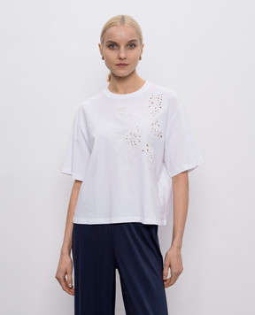Twinset White T-shirt with embroidery 251TP2730