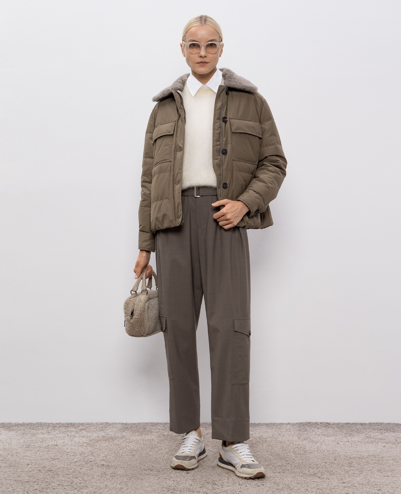 

Brown cargo pants with wool Brunello Cucinelli