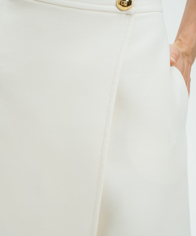 Valentino A white skirt made of wool and silk 5B3RABG51CF image 5