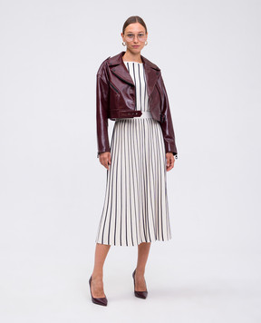 Max Mara Weekend FINANZA white striped pleated skirt FINANZA