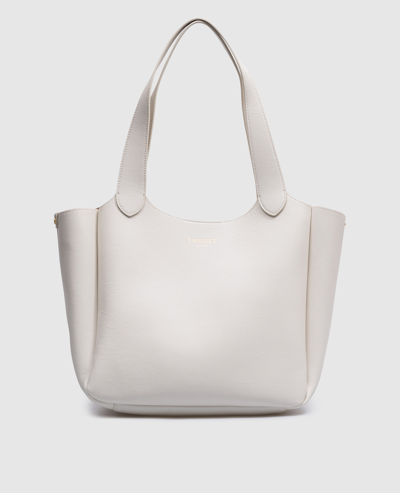 

White leather tote bag Forever Twinset