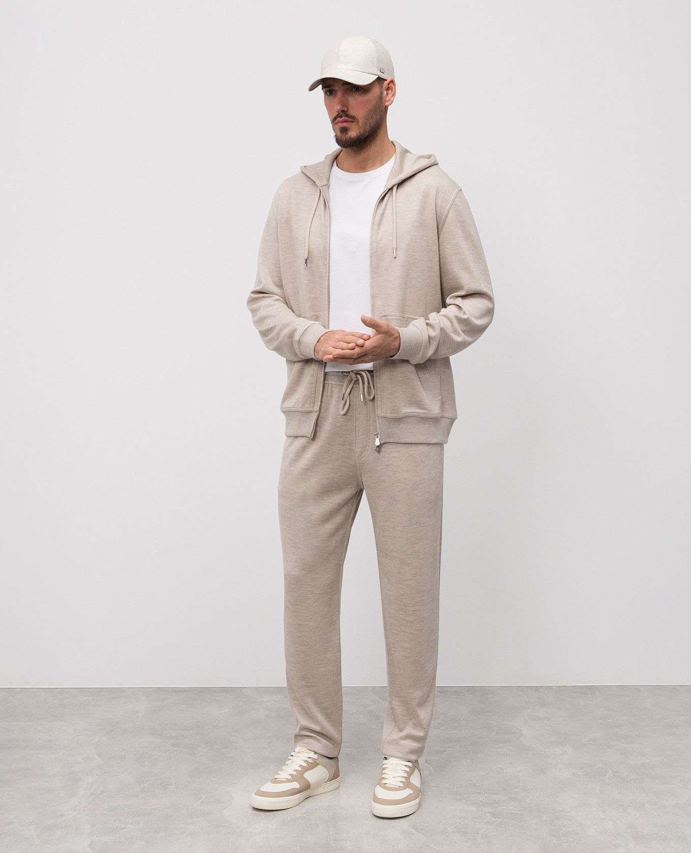 

Beige cashmere and silk sports jacket Brunello Cucinelli