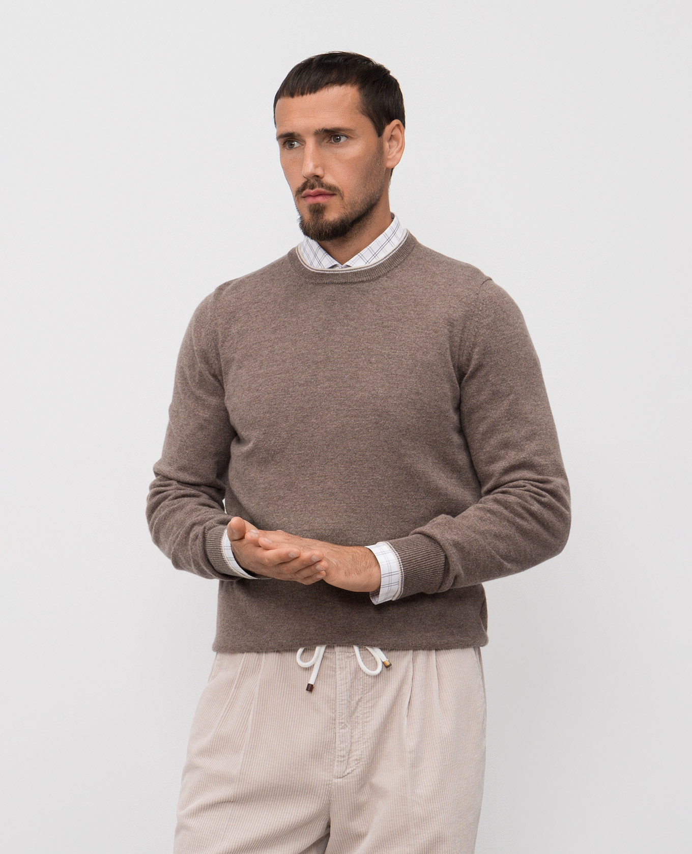 

Brown wool and cashmere jumper Peserico
