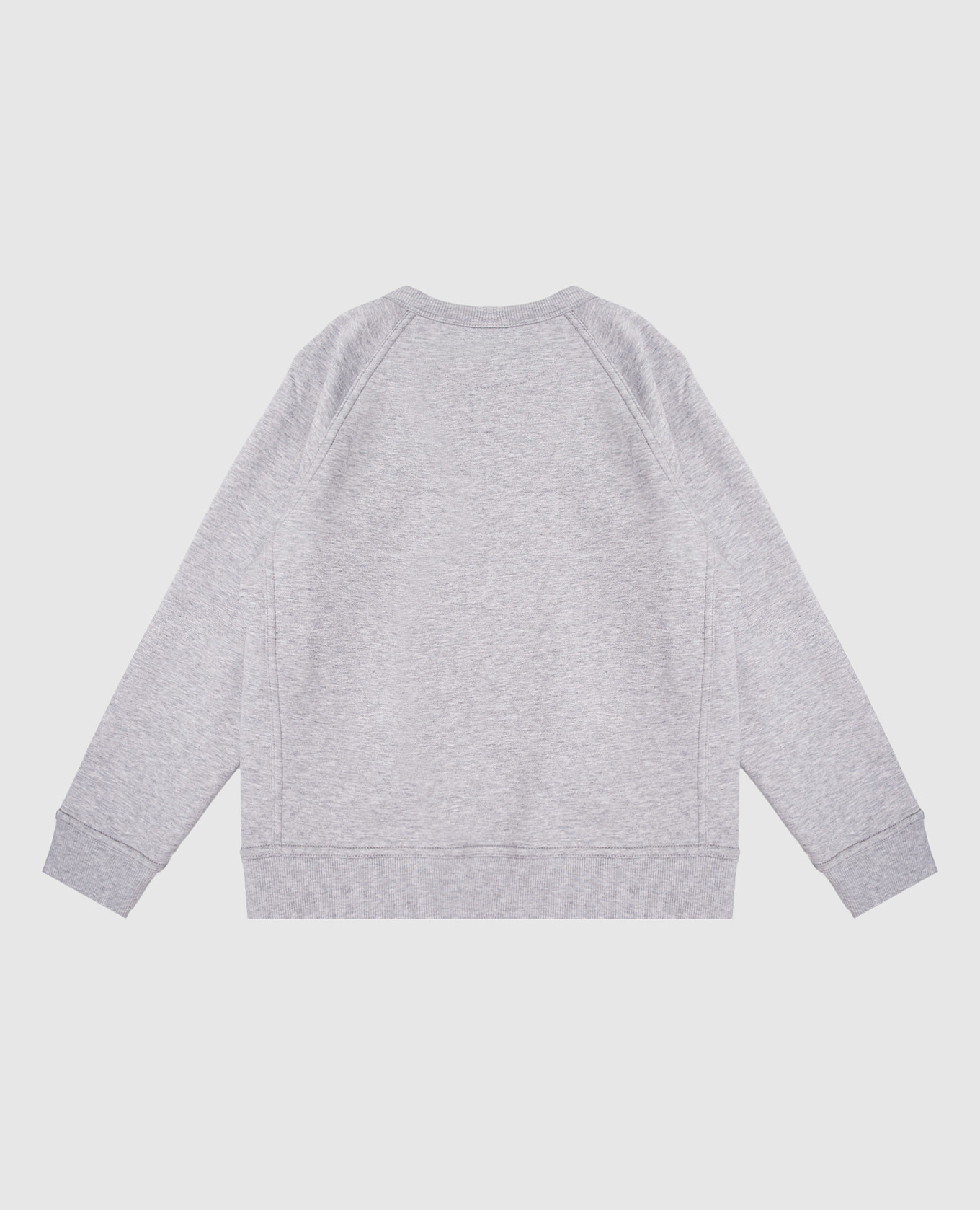 

Children's gray melange sweatshirt with print Brunello Cucinelli, Grey