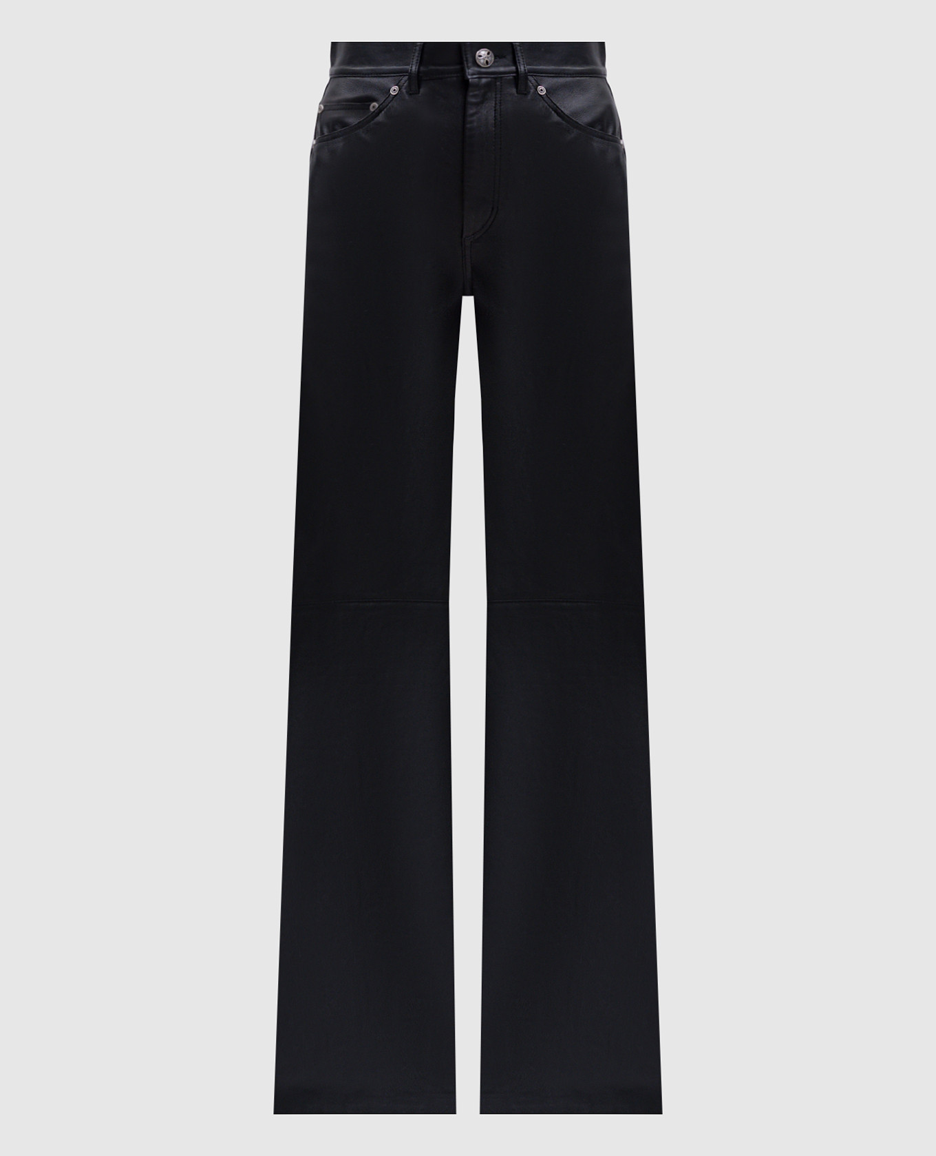 

Black leather flared pants Dondup