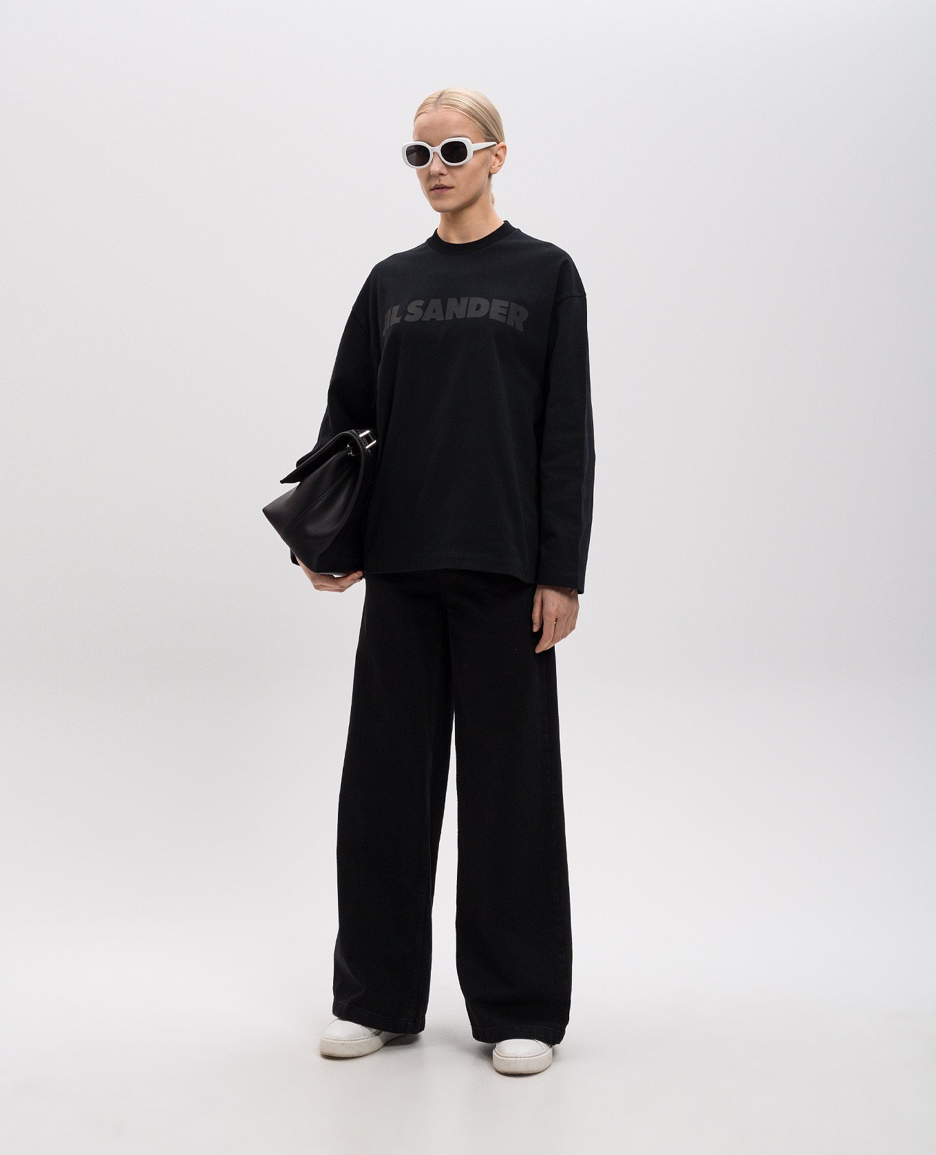 

Black long sleeve with logo print Jil Sander