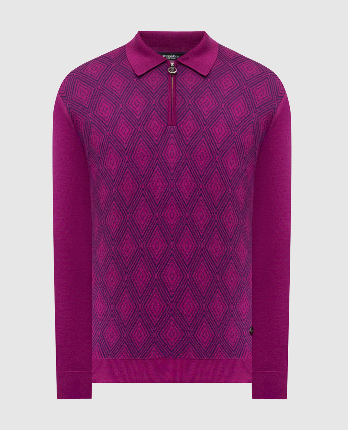 

Pink cashmere and wool polo shirt Stefano Ricci