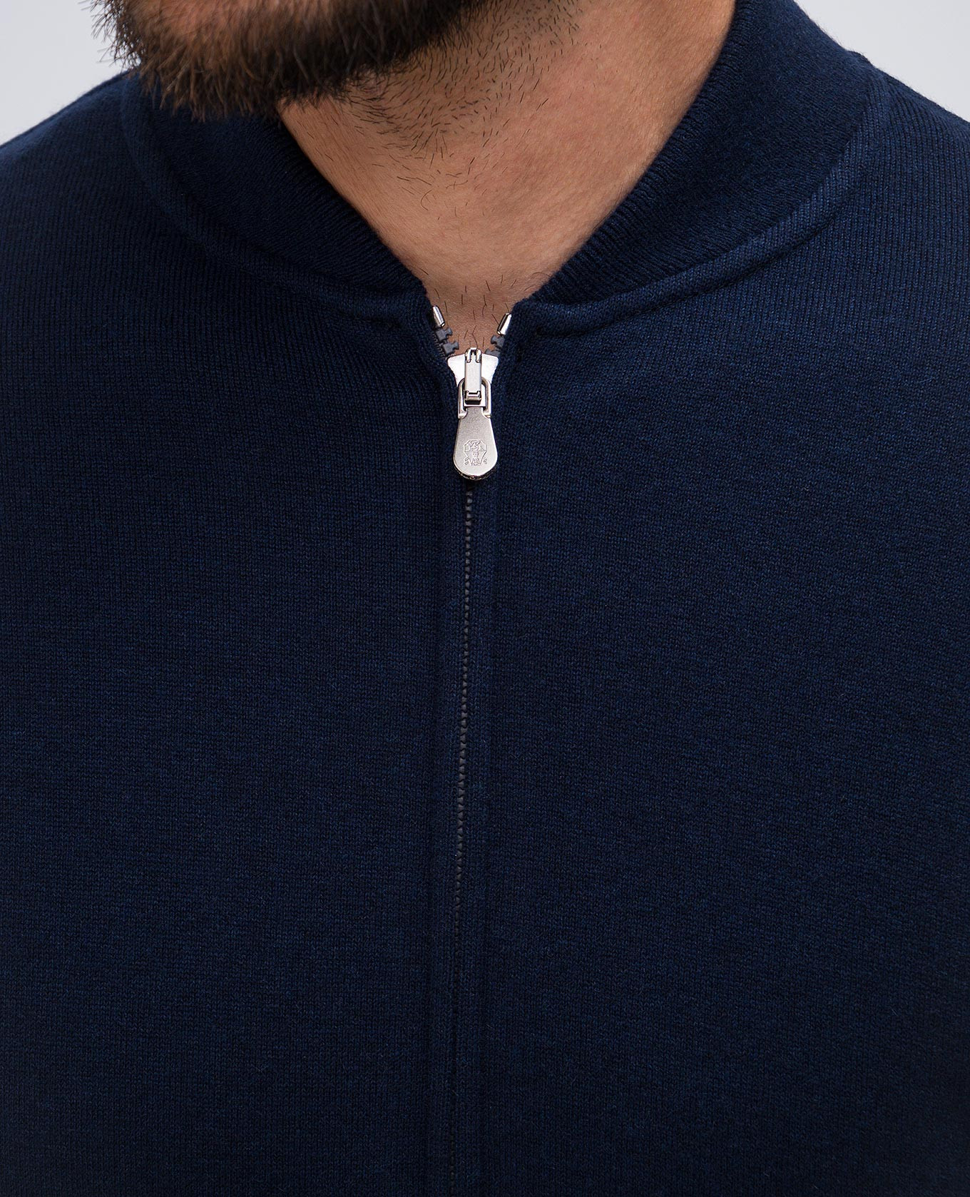 

Blue bomber jacket with cashmere Brunello Cucinelli